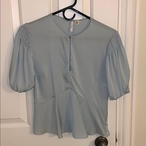 Lewit light blue silk shirt size xs new wo tags